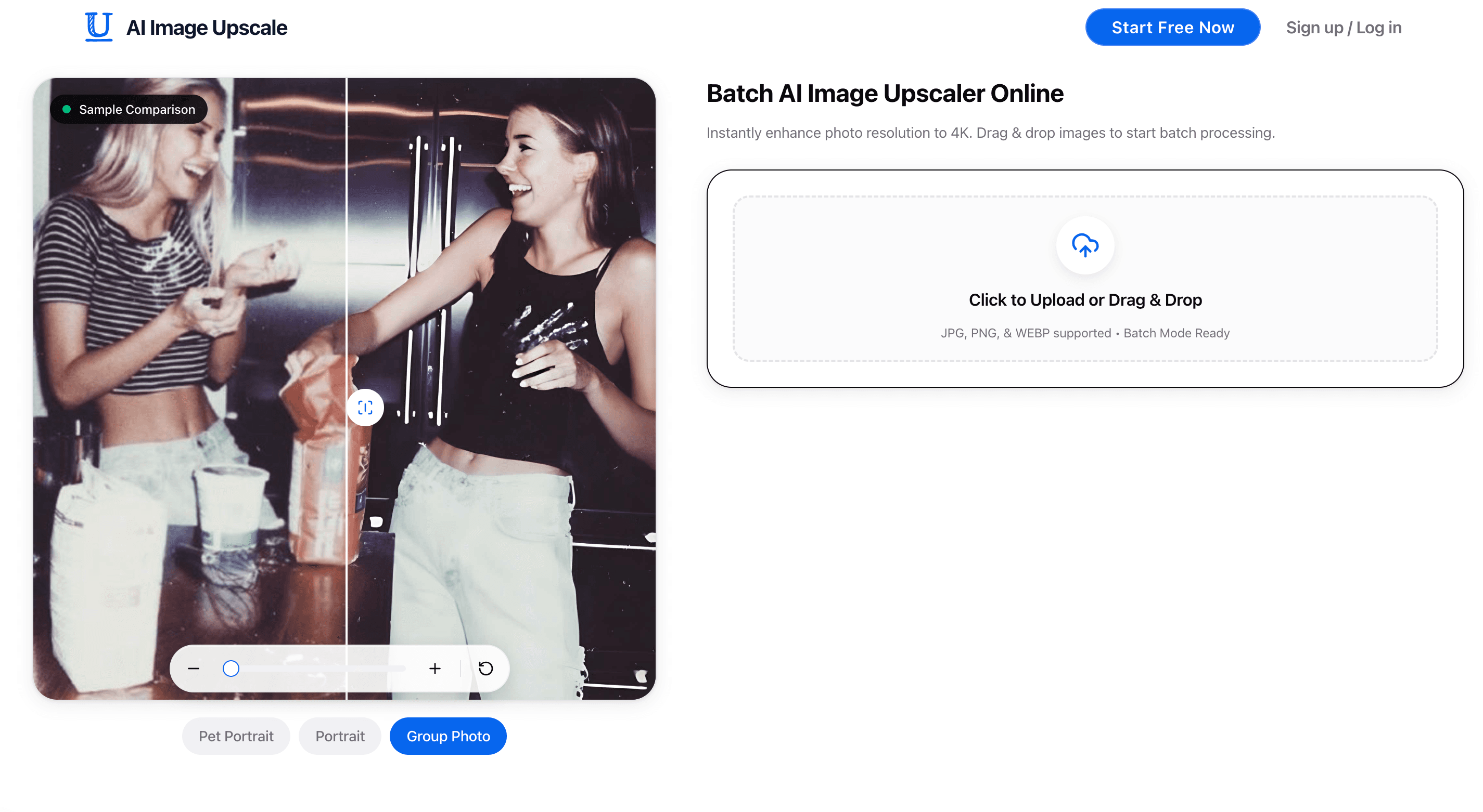 AI Image Upscale Product Screenshot
